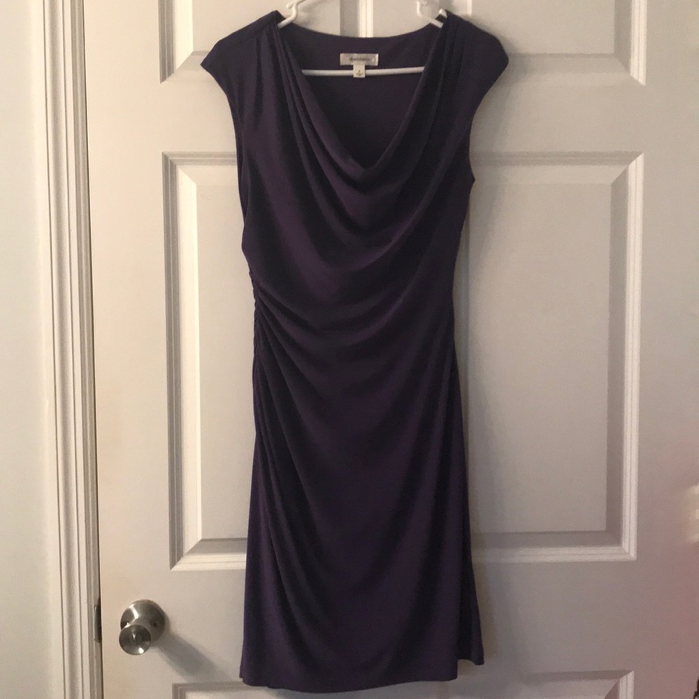 Women’s Midi Dress Barn Purple Dress, Size 4